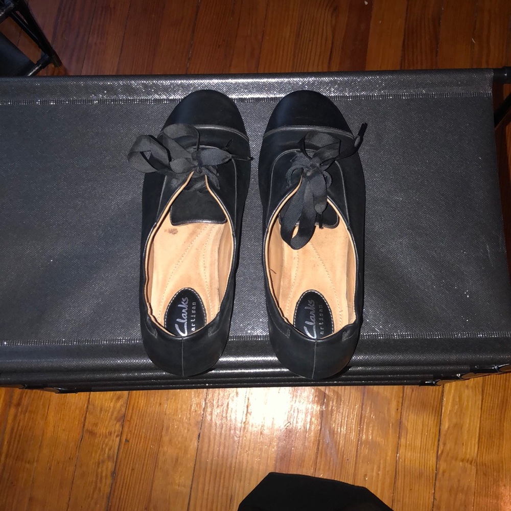 Black clarks sneakers sz(8)